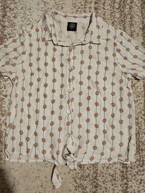 Odd Future Striped Tie Front Shirt